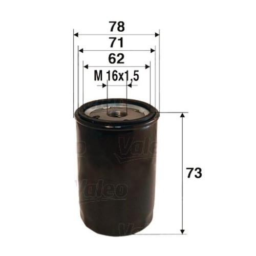 Fits valeo 586034 oil filter - fits,