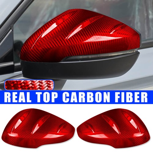 Red carbon side mirror cover - red,