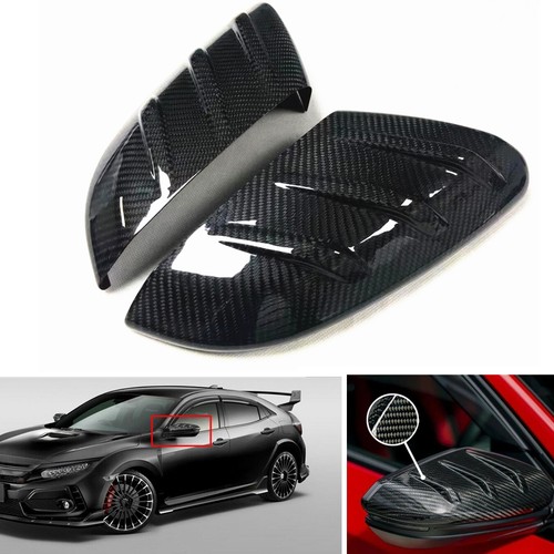 Black carbon rearview mirror - black,